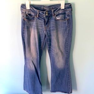 Light blue faded Jean pants. American Eagle. Size 12.